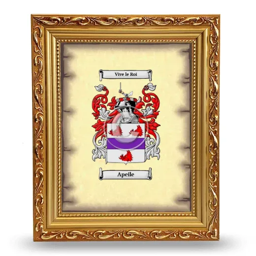 Apeile Coat of Arms Framed - Gold