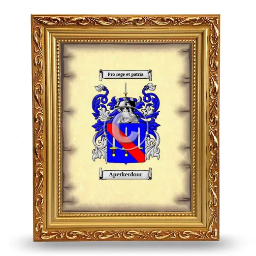 Aperkerdour Coat of Arms Framed - Gold