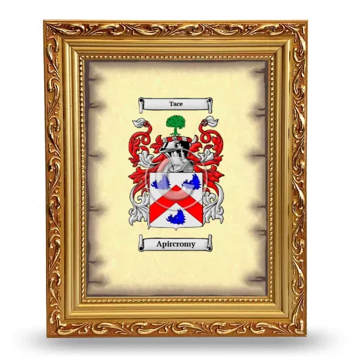 Apircromy Coat of Arms Framed - Gold