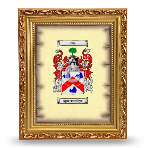 Apircrumbye Coat of Arms Framed - Gold