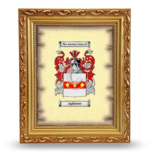 Apletree Coat of Arms Framed - Gold