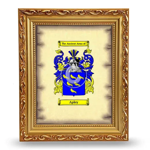 Apley Coat of Arms Framed - Gold