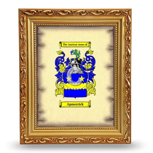 Apmerrick Coat of Arms Framed - Gold
