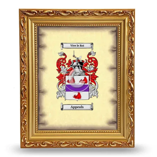 Appeals Coat of Arms Framed - Gold