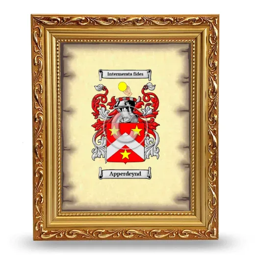 Apperdeynd Coat of Arms Framed - Gold