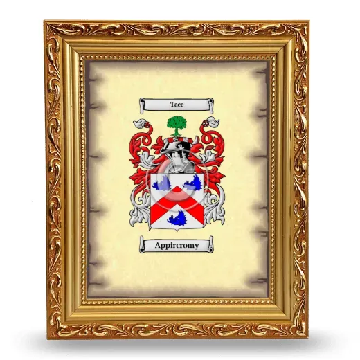Appircromy Coat of Arms Framed - Gold