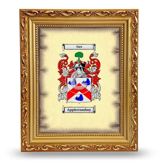 Appircrumbay Coat of Arms Framed - Gold