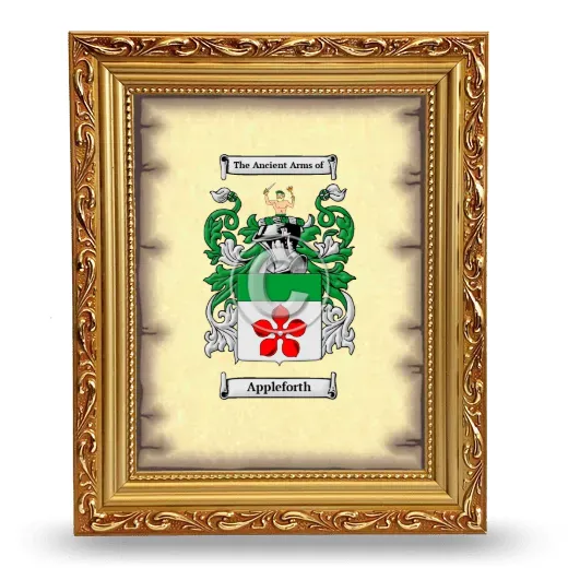 Appleforth Coat of Arms Framed - Gold