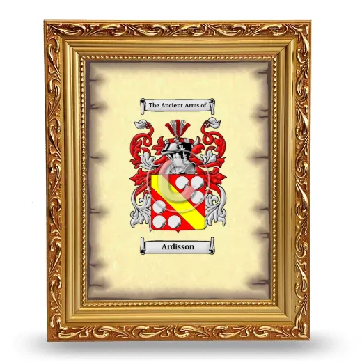 Ardisson Coat of Arms Framed - Gold