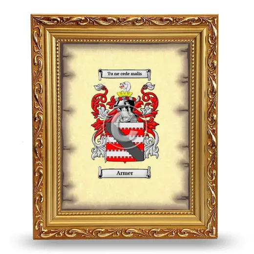 Armer Coat of Arms Framed - Gold