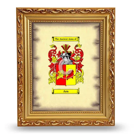 Arn Coat of Arms Framed - Gold