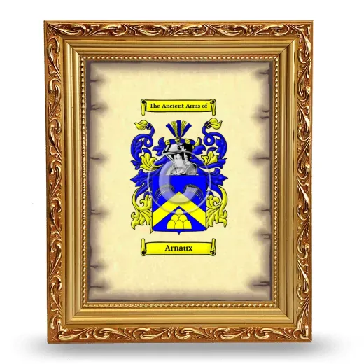 Arnaux Coat of Arms Framed - Gold