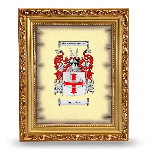 Arnolds Coat of Arms Framed - Gold
