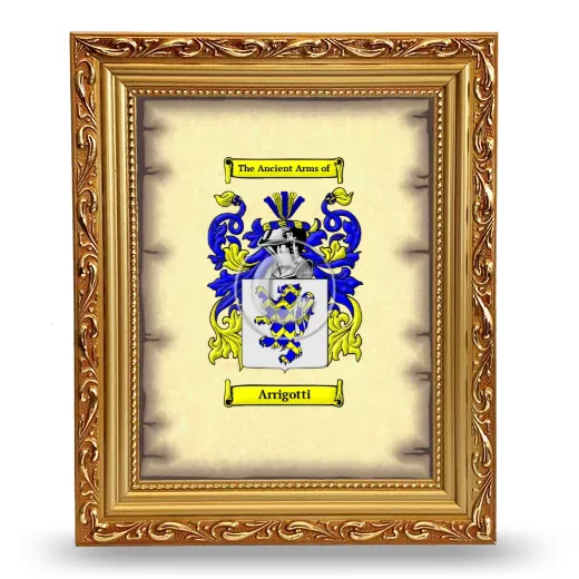 Arrigotti Coat of Arms Framed - Gold