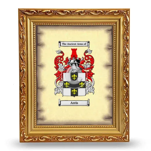 Arris Coat of Arms Framed - Gold