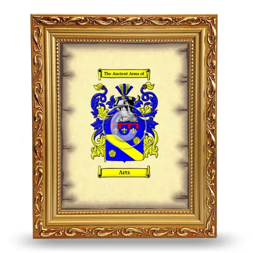 Arts Coat of Arms Framed - Gold