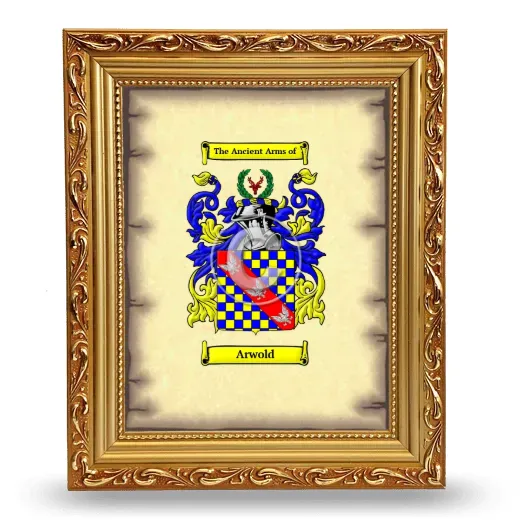 Arwold Coat of Arms Framed - Gold