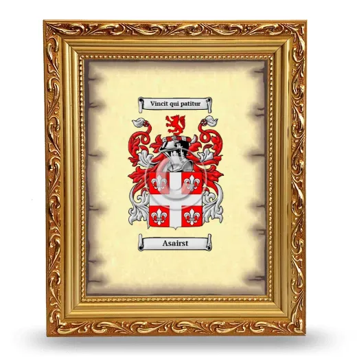 Asairst Coat of Arms Framed - Gold