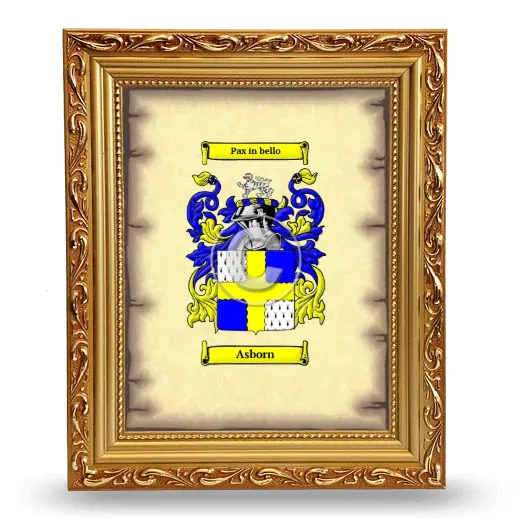 Asborn Coat of Arms Framed - Gold