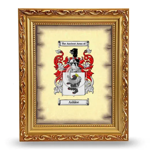 Ashlee Coat of Arms Framed - Gold