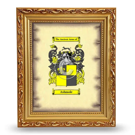 Ashmole Coat of Arms Framed - Gold