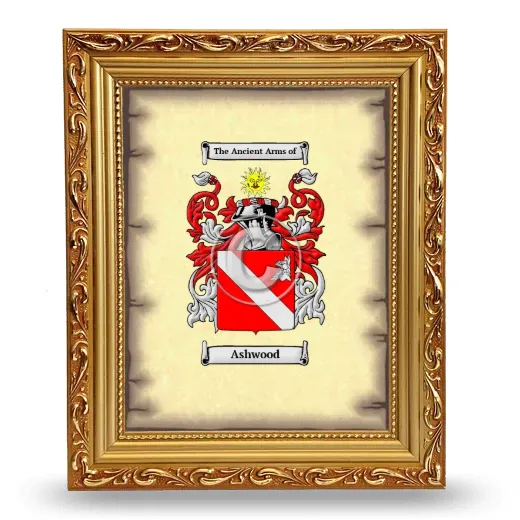 Ashwood Coat of Arms Framed - Gold