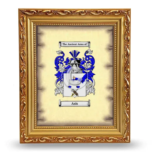 Asis Coat of Arms Framed - Gold