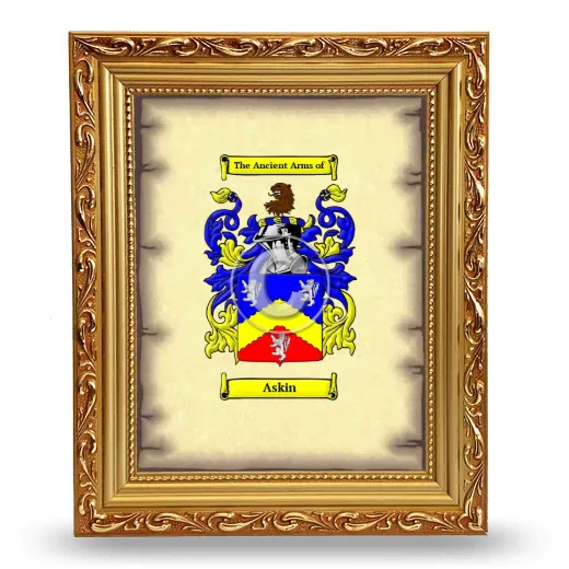 Askin Coat of Arms Framed - Gold
