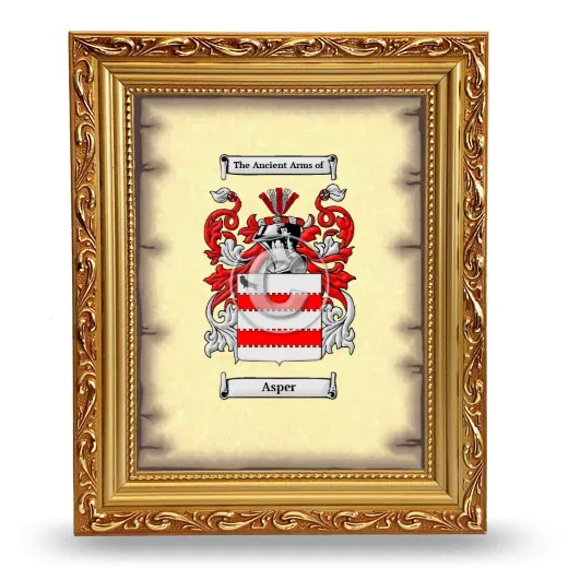Asper Coat of Arms Framed - Gold