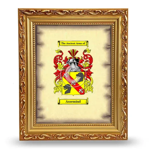 Assemind Coat of Arms Framed - Gold