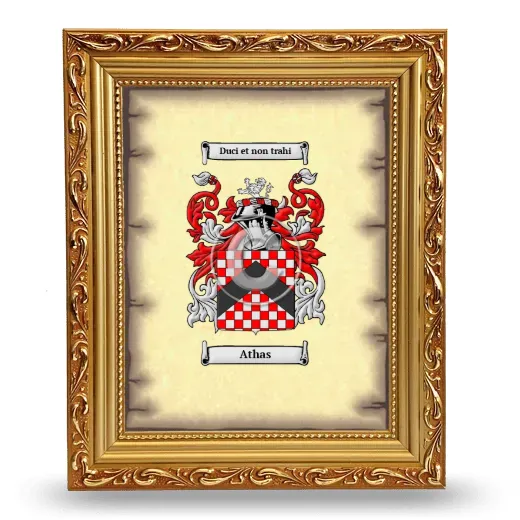 Athas Coat of Arms Framed - Gold