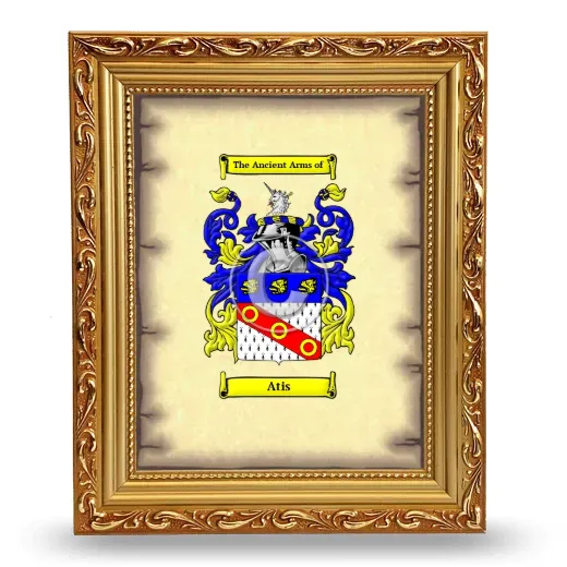 Atis Coat of Arms Framed - Gold