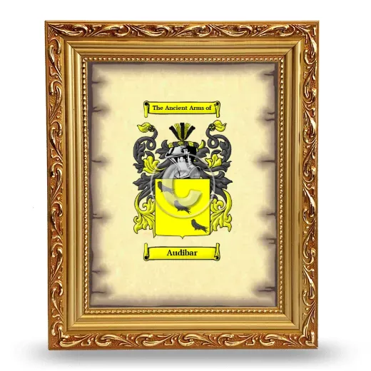 Audibar Coat of Arms Framed - Gold