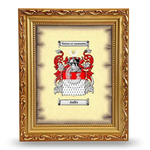 Aults Coat of Arms Framed - Gold