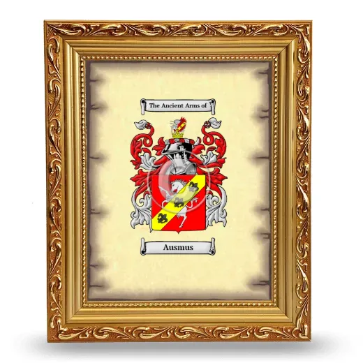Ausmus Coat of Arms Framed - Gold