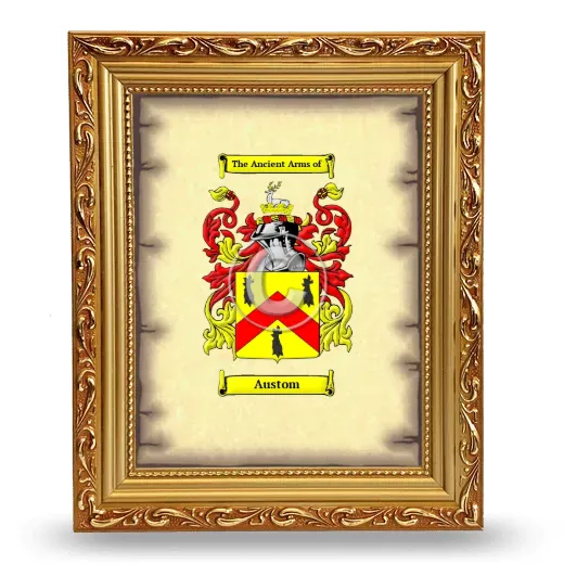 Austom Coat of Arms Framed - Gold