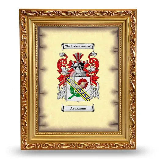 Avezzano Coat of Arms Framed - Gold