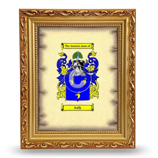 Axly Coat of Arms Framed - Gold