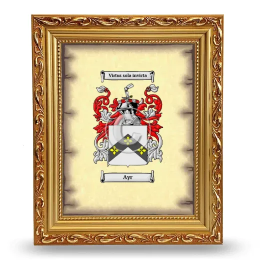 Ayr Coat of Arms Framed - Gold
