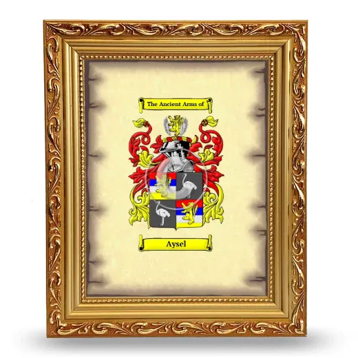 Aysel Coat of Arms Framed - Gold