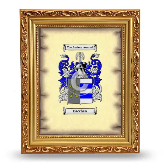 Bacchen Coat of Arms Framed - Gold