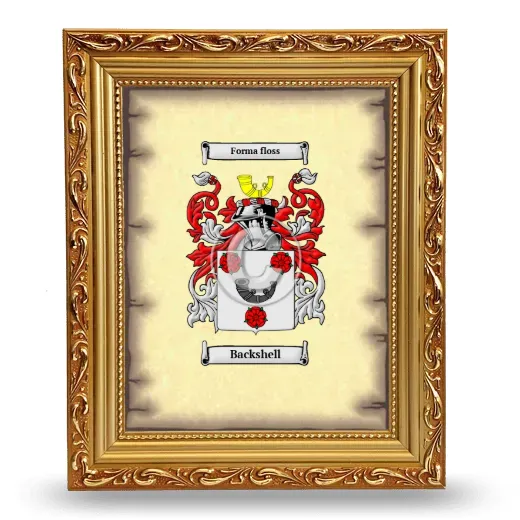 Backshell Coat of Arms Framed - Gold