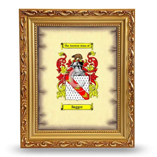 Bagger Coat of Arms Framed - Gold