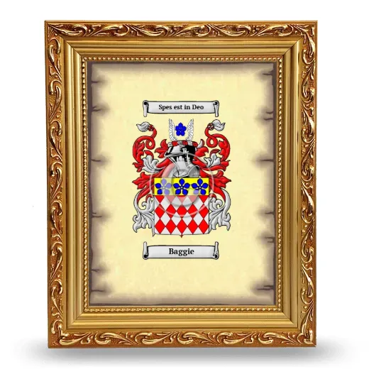 Baggie Coat of Arms Framed - Gold