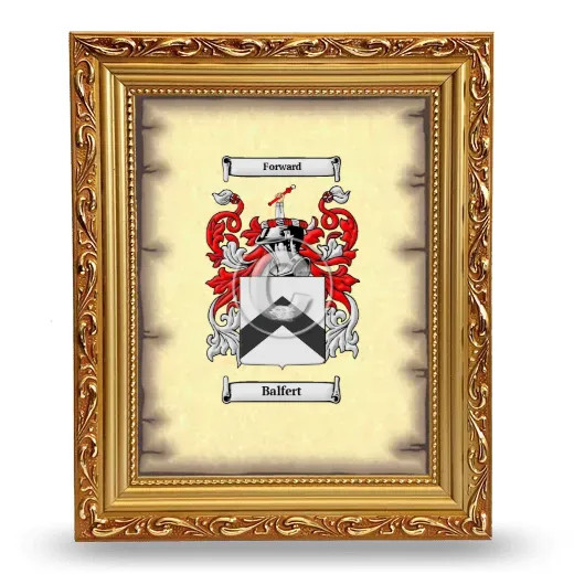 Balfert Coat of Arms Framed - Gold