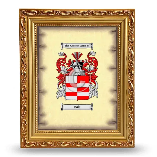 Bali Coat of Arms Framed - Gold