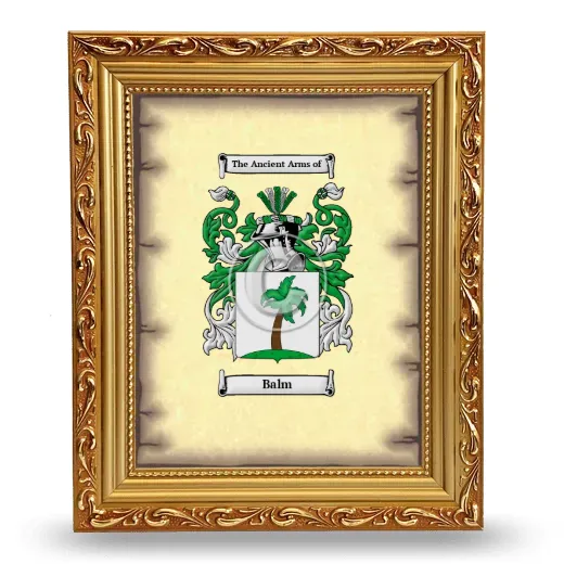 Balm Coat of Arms Framed - Gold