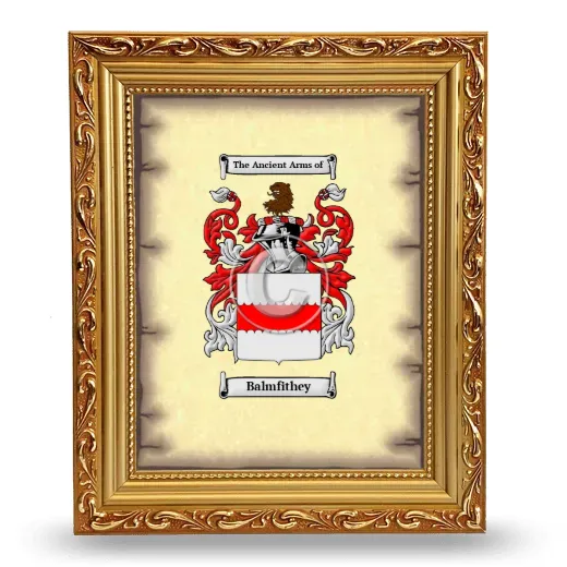 Balmfithey Coat of Arms Framed - Gold