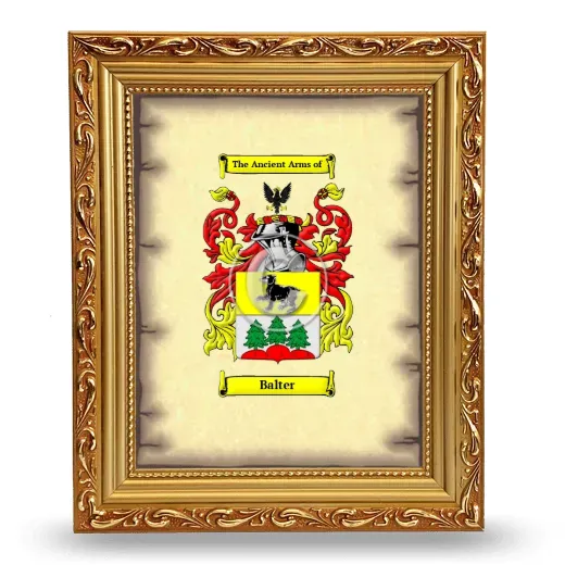 Balter Coat of Arms Framed - Gold