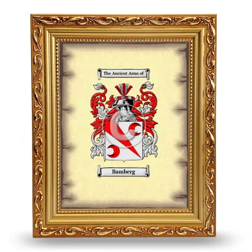 Bamberg Coat of Arms Framed - Gold